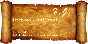 Hochrein József névjegykártya