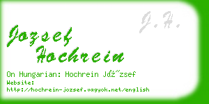 jozsef hochrein business card